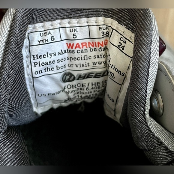 HEELYS Unisex-Child Force Tennis Shoe : Grey Bright Yellow Speckle Size EUC 6 - Picture 5 of 7